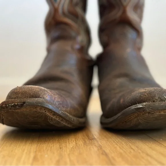ARIAT Woman's 8.5 B Legend Western Cowgirl Cowboy Boots Brown Blue 15825 - Picture 8 of 11